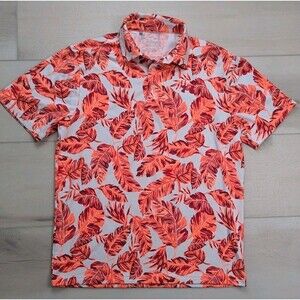 Under Armour The Playoff Polo 2.0 Autumn Leaves All Over Print‎ Mens M Stretch